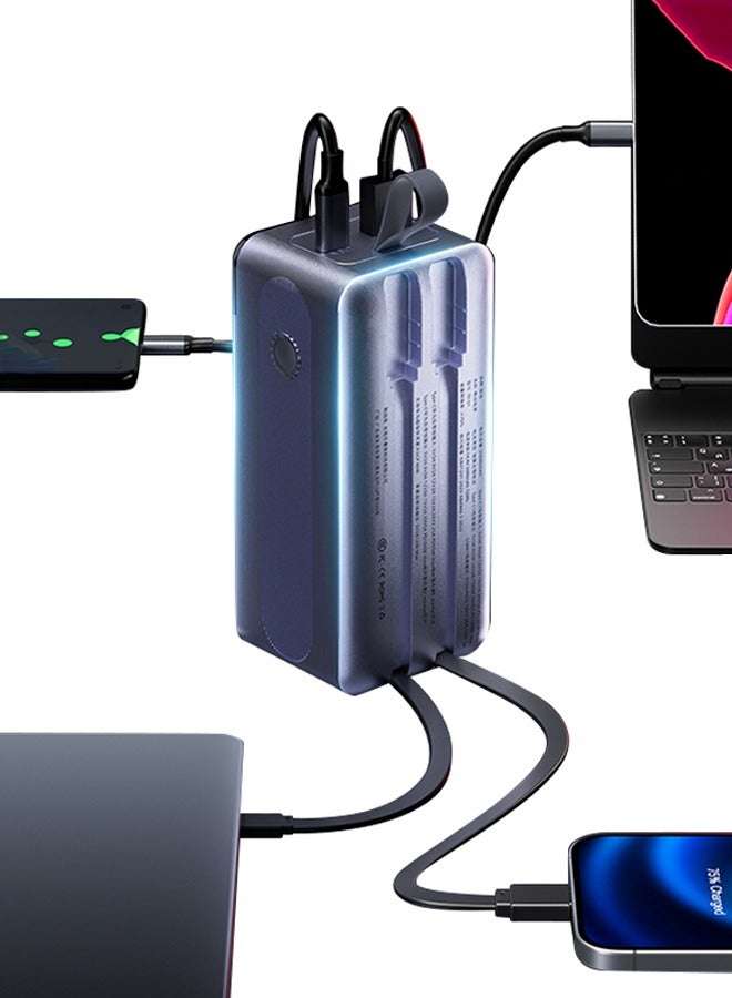 Kelesa 20000mAh 100W Power Bank Fast Charging Portable Charger Laptop Charger Portable with 2 USB C 1 USB A and a Lightning Port Battery Pack for Laptop MacBook Dell iPhone 16 15 Series Galaxy S24 S23 Ultra iPad AirPods Grey  - Image 3