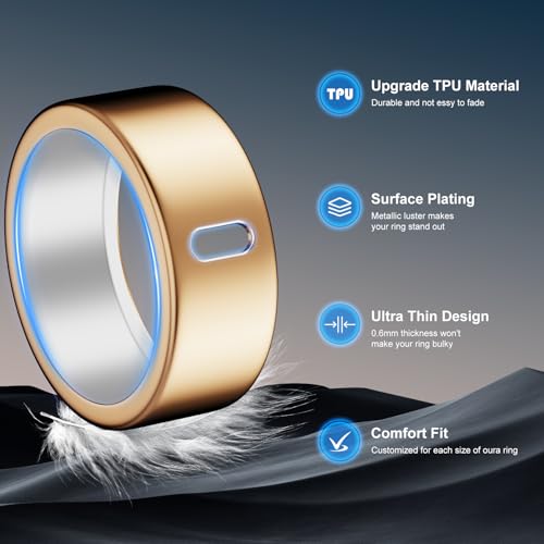 Snyeest Compatible for Oura Ring 4/Gen 3 Cover- Charging Directly-Rugged TPU Case Protector Workout Gym Women Men -Size 8 -Gold+Rosegold (NOT for Ring 4-Ceramic) - Image 4