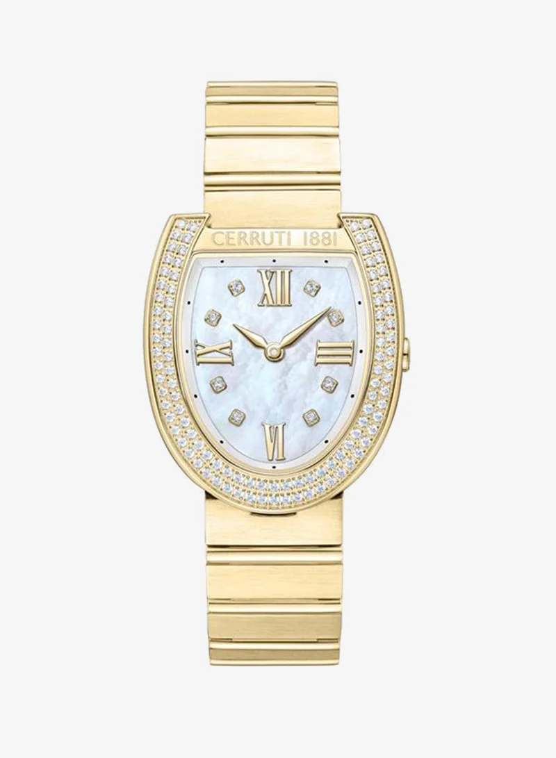 Lerici Analog White Mop Watch For Women Sapphire Coated Curve Glass And Stainless Steel Bracelet 30mm Water Resistant 5 ATM - CIWLG0038304