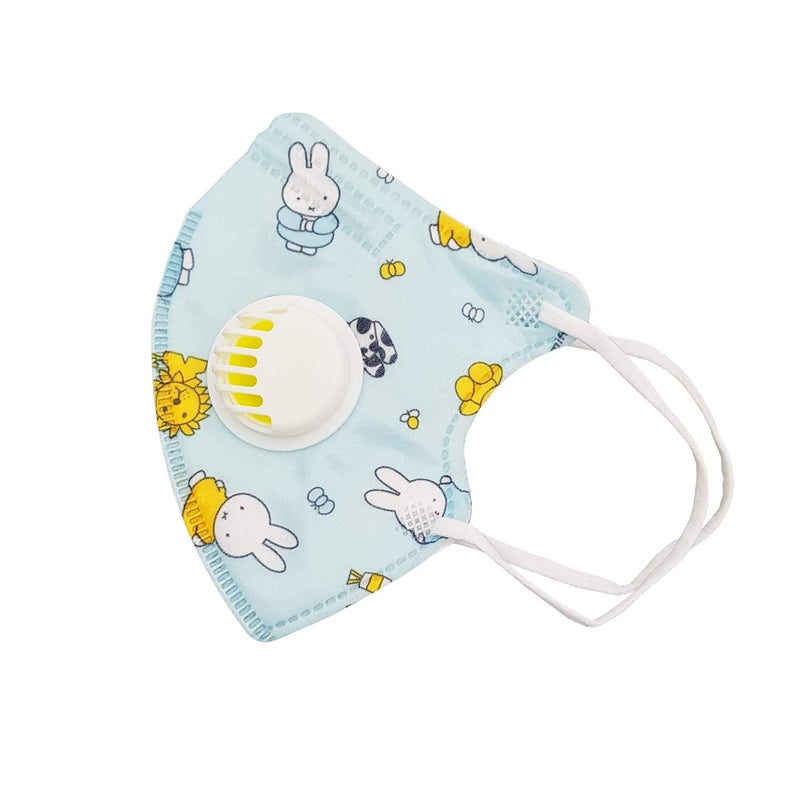 Vritraz Kids Children PM 2.5 Anti-Pollution Activated Carbon Face Mask Rabbit Blue - Image 3