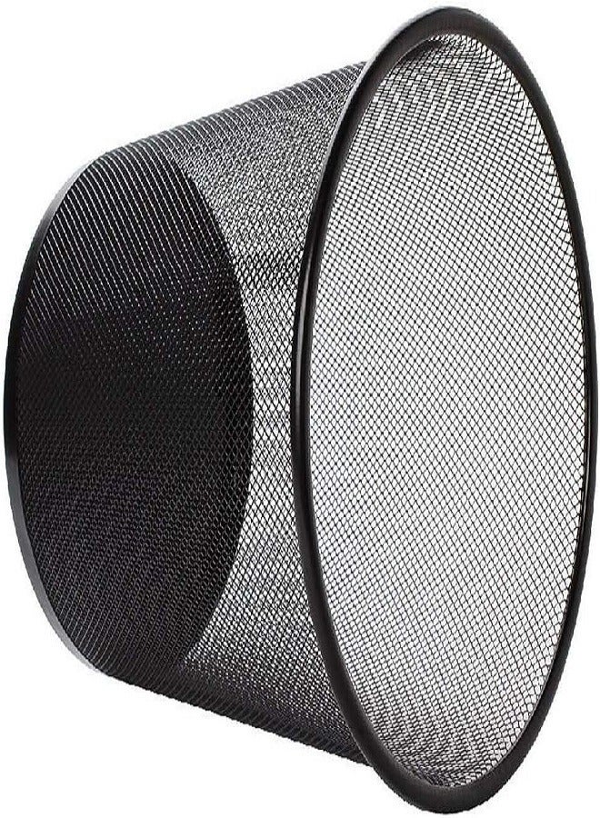 Set of 4 black metal mesh wastebaskets - Image 2