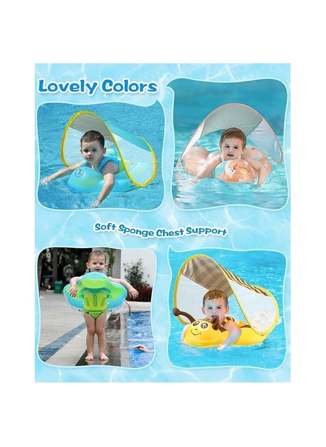 Swimming Pool for Kids,Baby Pool Float with UV Protection Canopy,Adjustable Swim Seat and Safety Handle for Infants 6-24 Months,Removable Sun Shade,Water Toy Storage - pzsku/Z15AB4B7C60907EB3AE31Z/45/1741228409/a41eef84-289e-4dc2-bcca-7147883a9d2a