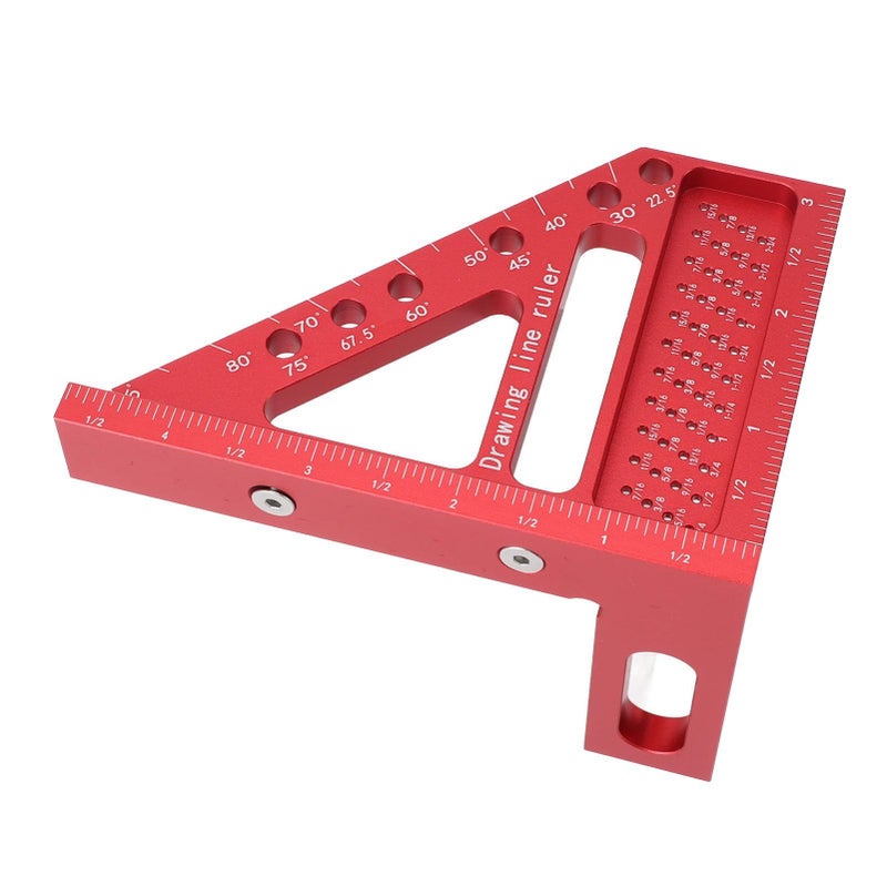 Aluminum Alloy Carpenter Square 45 90 Degree Woodworking Ruler Framing Scribing Tool - Image 4