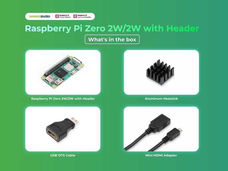 seeed studio Raspberry Pi Zero WH, WiFi/Bluetooth 4.1, Bluetooth Low Energy, HAT Compatible 40-pin Header, CSI Camera Connector, USRT, SPI, I2C, with headers - Image 3