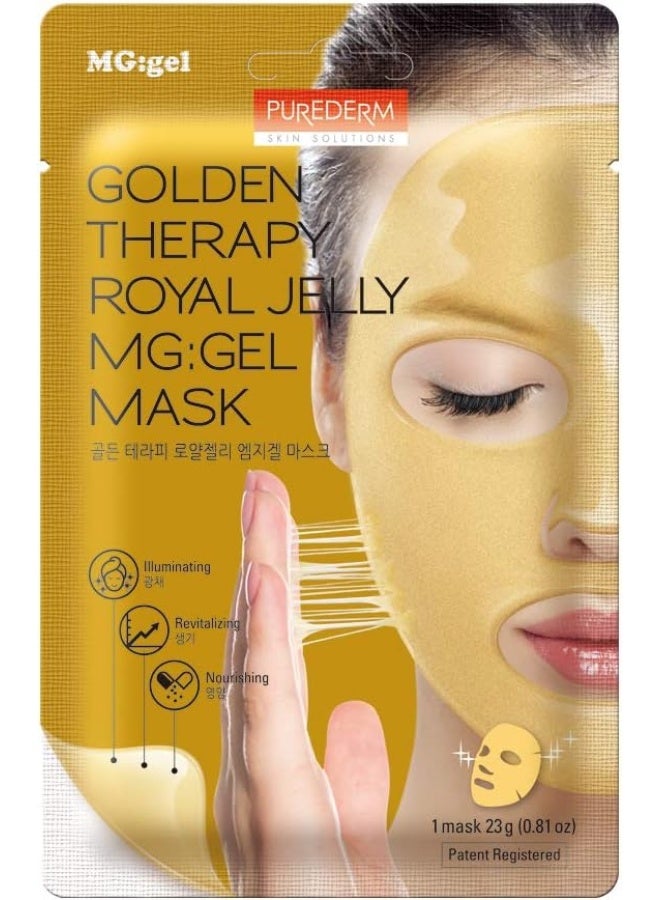 Purederm قناع جل الملكي من علاج الذهب مع غذاء ملكات النحل - Image 1