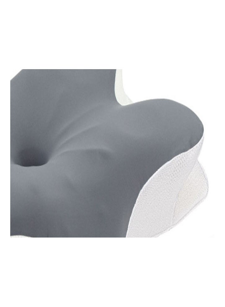 وسادة فراشة من الجاكار المنقط على شكل فراشة باللونين الأبيض والرمادي + صندوق من ورق الكرافت صندوق 63*42.5*13.8 سم - Image 4