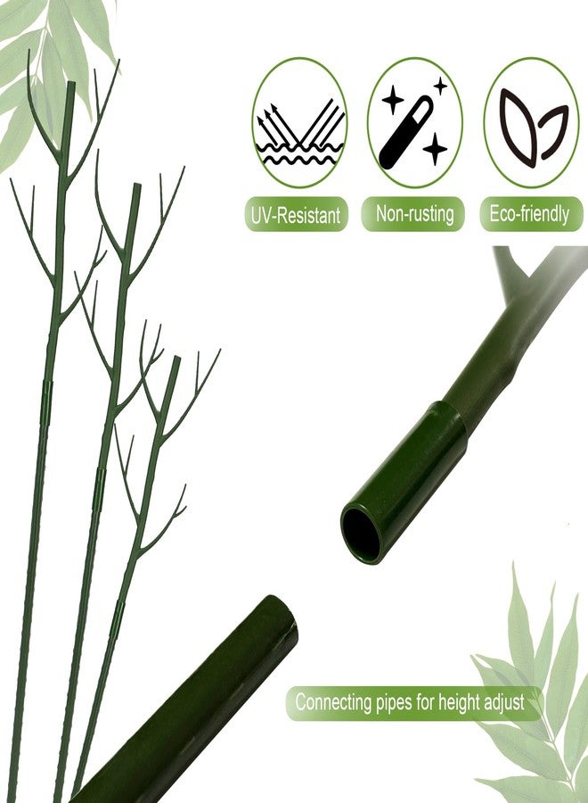 Vocray Plant Support Stakes for Indoor Plants,Trellis for House Potted Plants Flower,Monstera Support Sticks with Orchid Clips,Twist Ties(2 Pack Brown) - Image 5