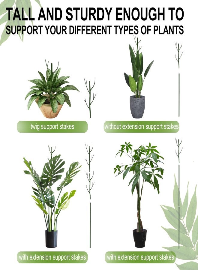 Vocray Plant Support Stakes for Indoor Plants,Trellis for House Potted Plants Flower,Monstera Support Sticks with Orchid Clips,Twist Ties(2 Pack Brown) - Image 3