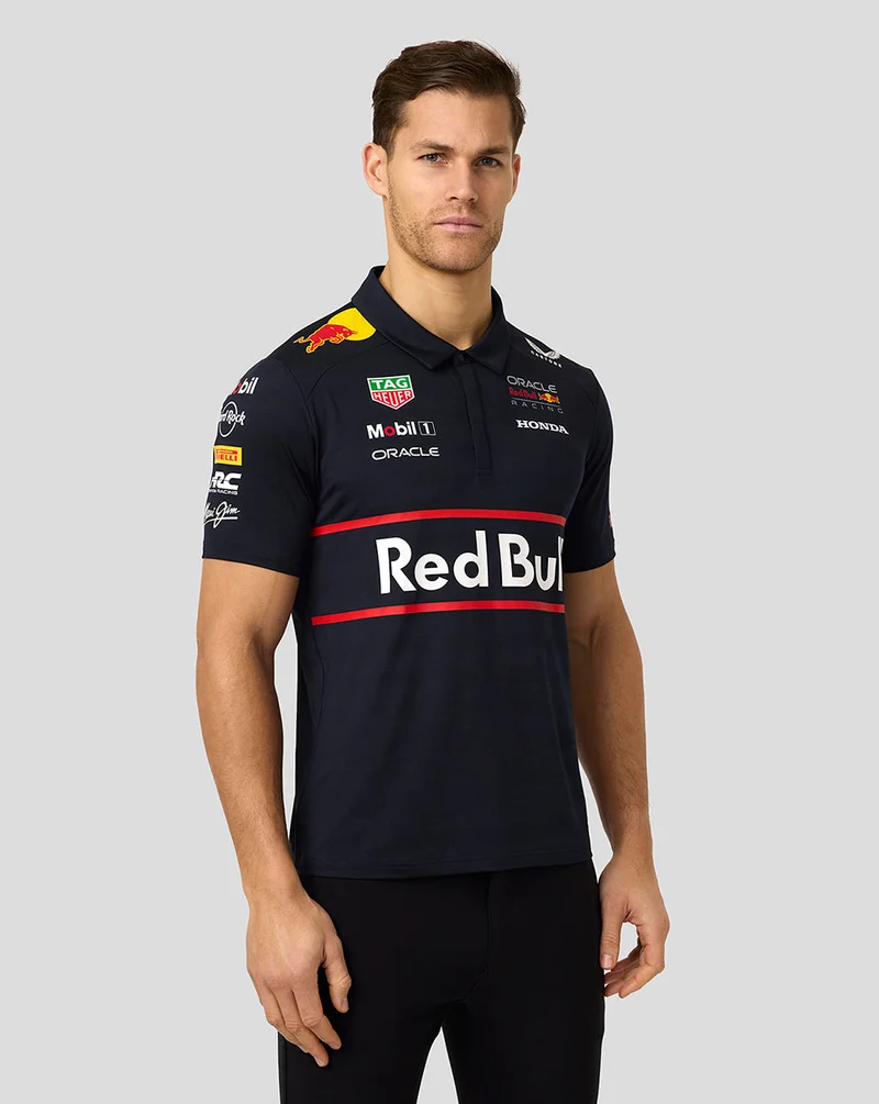 CASTORE Oracle Red Bull Racing Mens Teamline Short Sleeve Polo Shirt