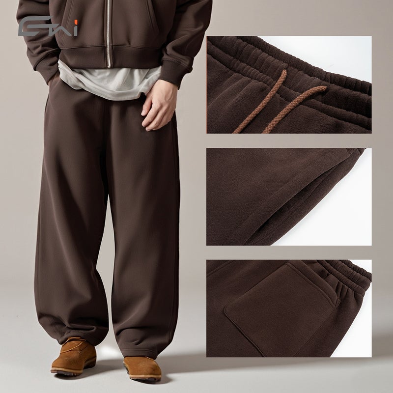 طقم هودي وبنطلون ثقيل بسحاب رجالي - Image 5