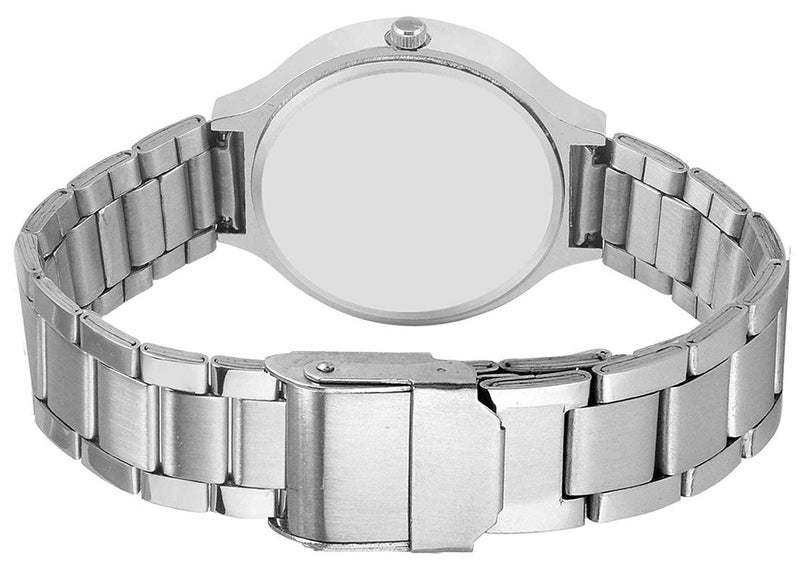 Acnos® Premium Brand - A Branded Watch Analog 4 Dial Blue Stainless Steel Silver Band with Heart Diamond Silver Bracelet Women's Watch - Image 5