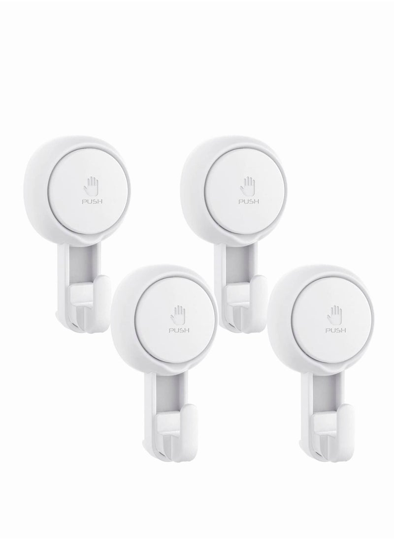MIXDE Suction Cup Hooks for Shower Heavy Duty Shower Suction Hooks (4 Pack) Waterproof Shower Hooks for Reusable Vacuum Suction Hooks for Bathroom Kitchen  - Image 1