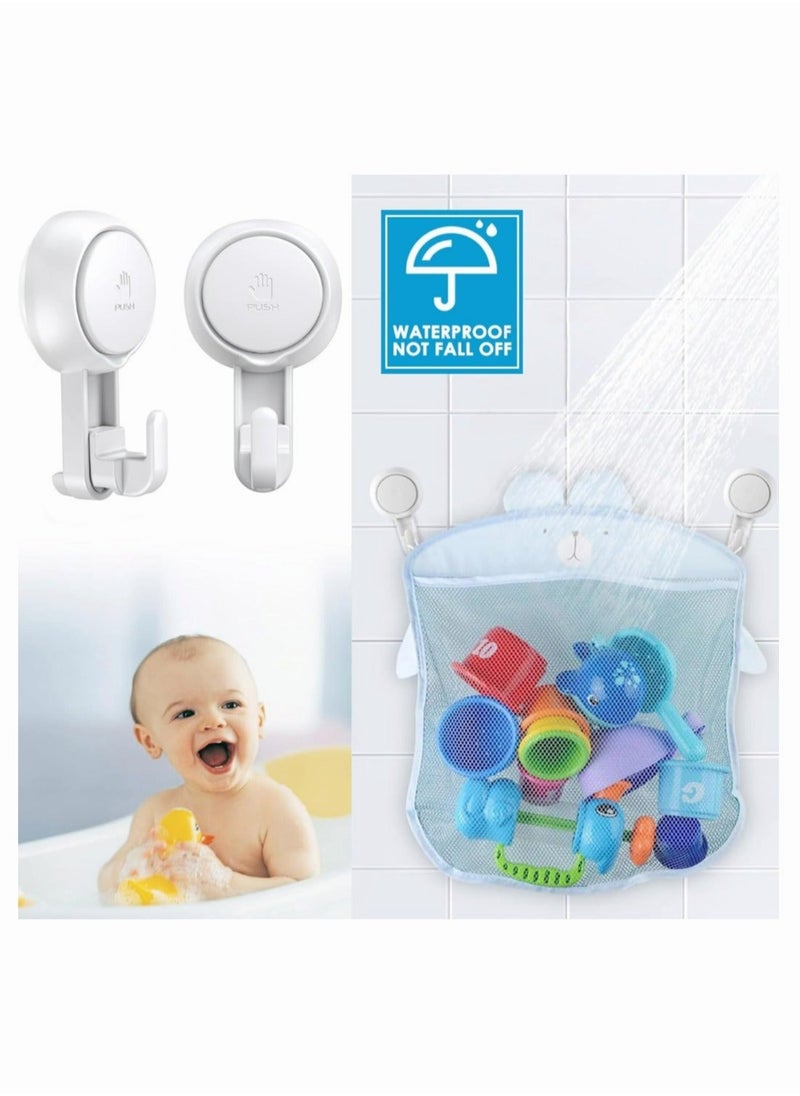 MIXDE Suction Cup Hooks for Shower Heavy Duty Shower Suction Hooks (4 Pack) Waterproof Shower Hooks for Reusable Vacuum Suction Hooks for Bathroom Kitchen  - Image 5