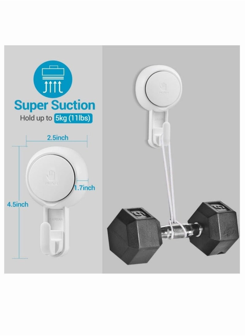 MIXDE Suction Cup Hooks for Shower Heavy Duty Shower Suction Hooks (4 Pack) Waterproof Shower Hooks for Reusable Vacuum Suction Hooks for Bathroom Kitchen  - Image 4