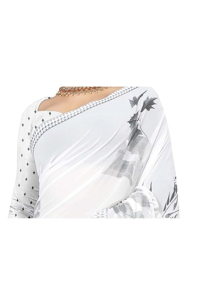 مملكة الإكسسوارات ساري جورجيت نسائي مع قطعة بلوزة  - Image 4