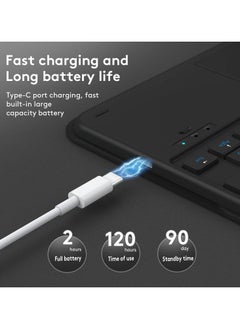 General Arabic and English Keyboard Case for IPad Air 11 Inch 2024 (Model:A2899;A2900),With Mouse and Pen Slot,Detachable Keyboard Case  - Image 5