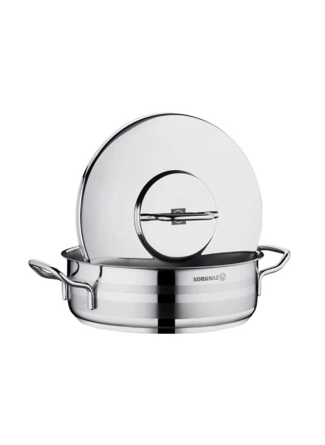 Korkmaz Korkmaz Astra 2 Low 30cm Stainless Steel Cookware  - Image 2