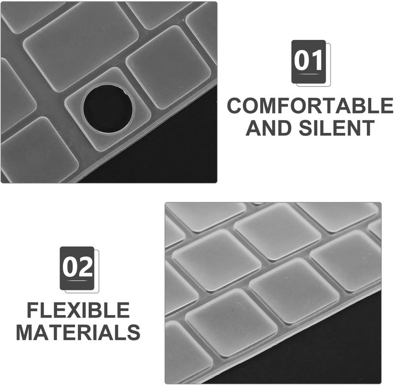 Silicone Keyboard Cover with Raised Keys for Long Nails, Gel Nail Protector Skin for Laptop Typing and Gaming, Compatible with MacBook and Desktop - Image 3