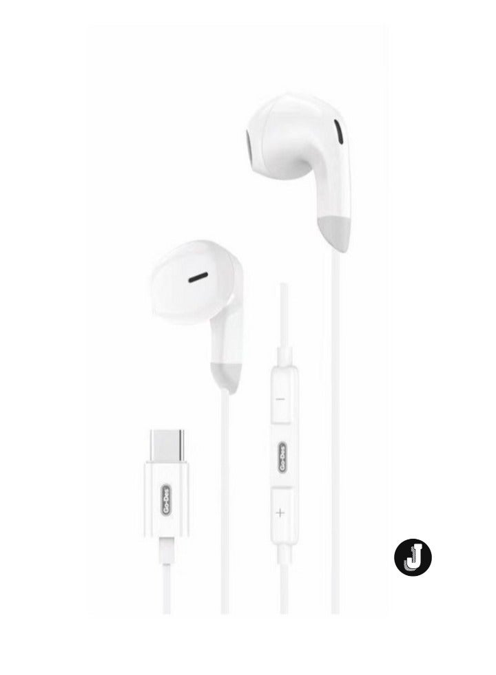 JAJEEK "2024 USB-C Earphones – Premium Sound, Ergonomic Design, Noise-Isolating, White" - Image 1