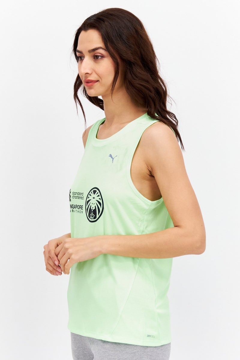 PUMA Women Sportswear Fit Training Top, Lime Green  - Image 4