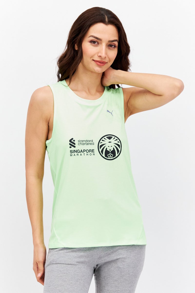 PUMA Women Sportswear Fit Training Top, Lime Green  - Image 1