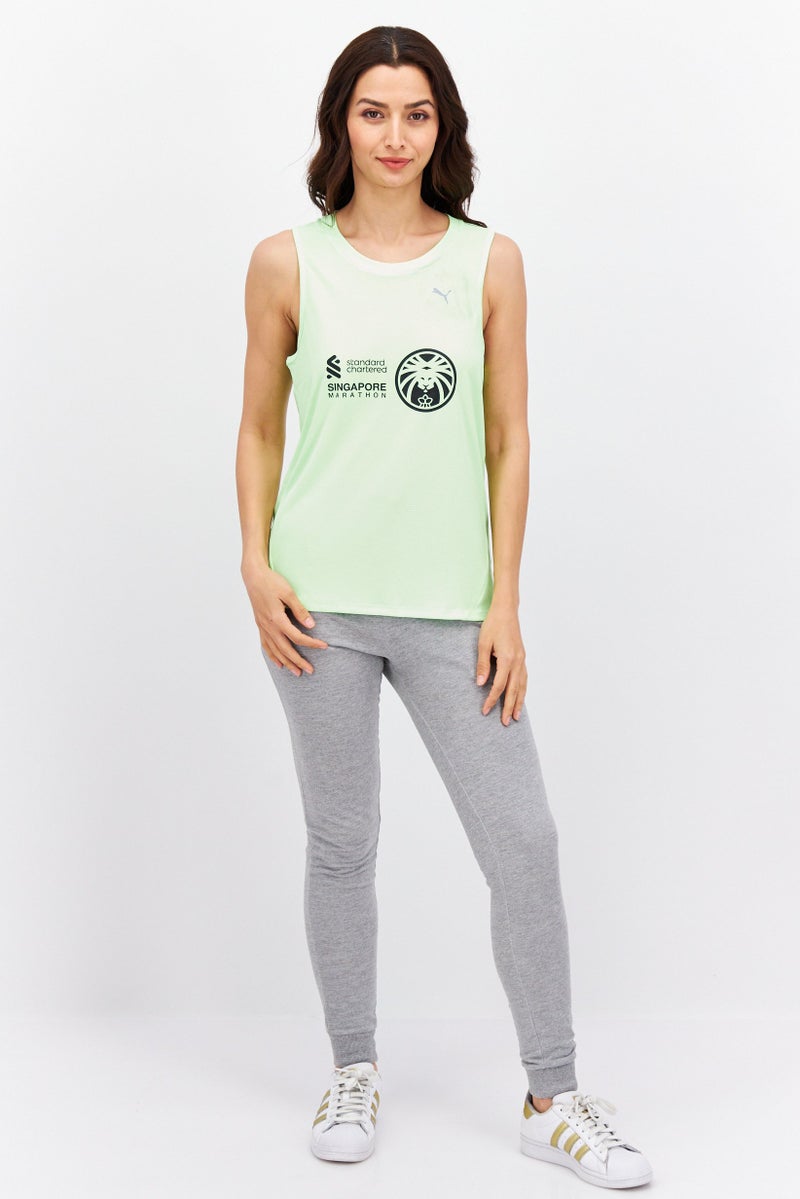 PUMA Women Sportswear Fit Training Top, Lime Green  - Image 2