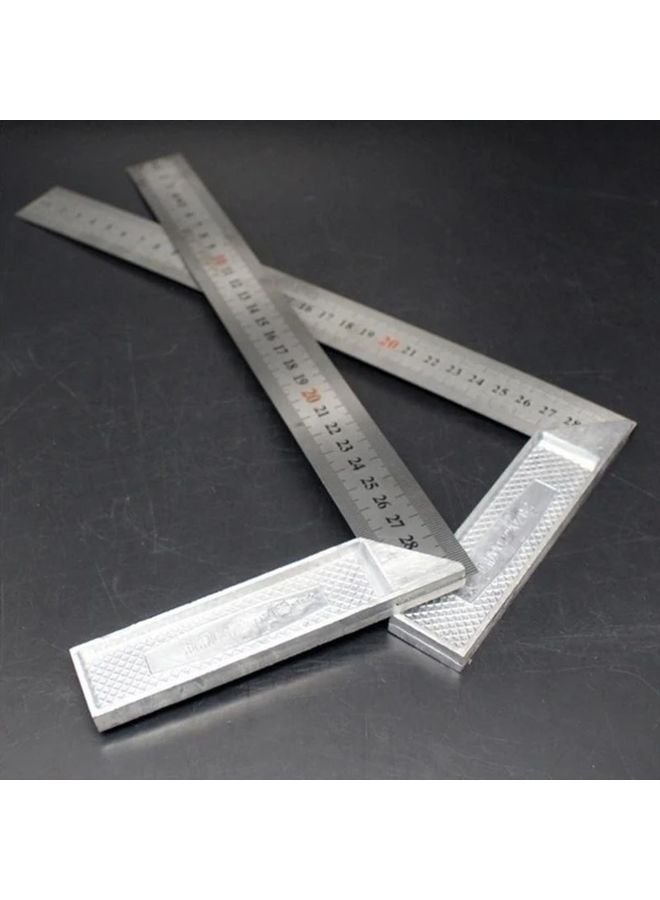 300mm Aluminum Alloy Angle Square Ruler Dual Scale Precision Measuring Tool - Image 3