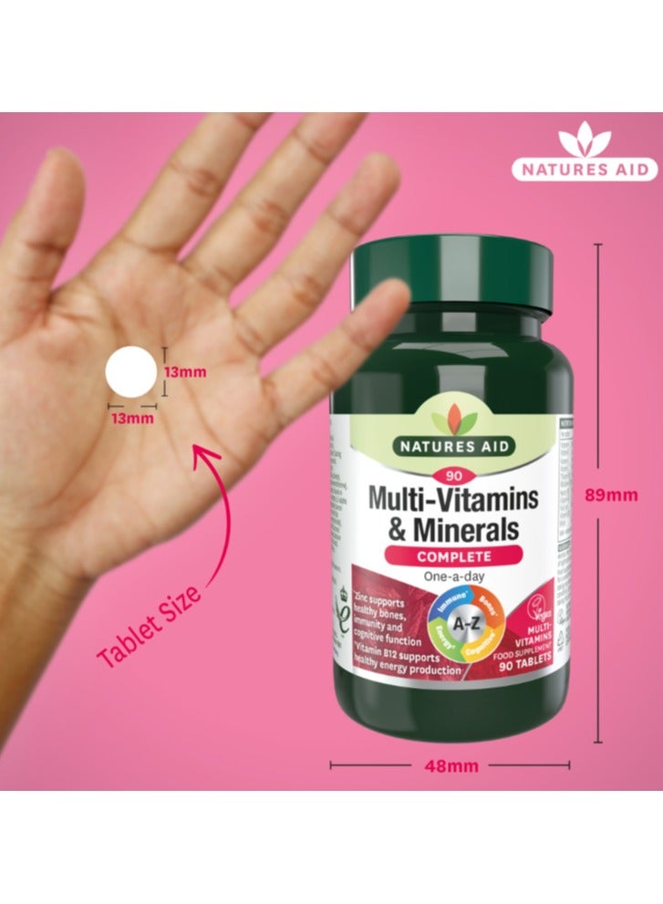 Natures Aid Complete Multi-Vitamin & Minerals 90 Tablets - Image 2