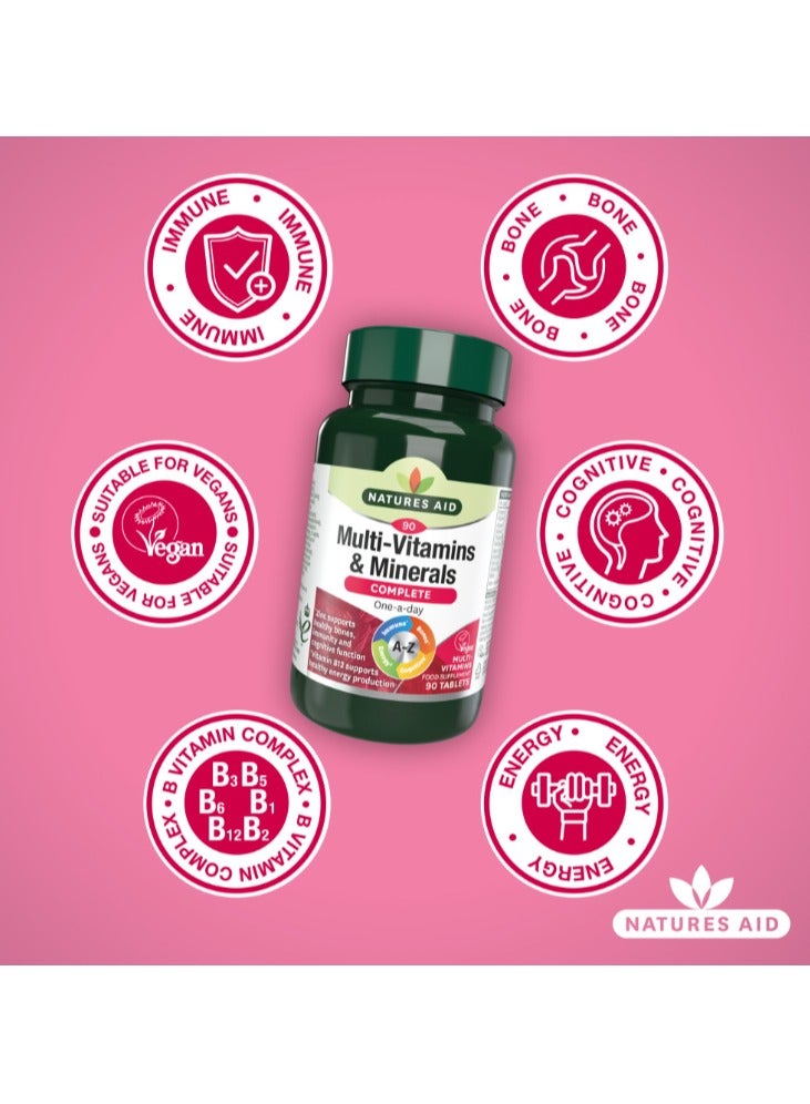 Natures Aid Complete Multi-Vitamin & Minerals 90 Tablets - Image 3