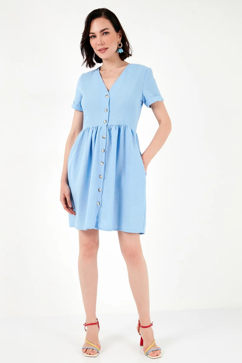 Lela Button-Down Mini Dress