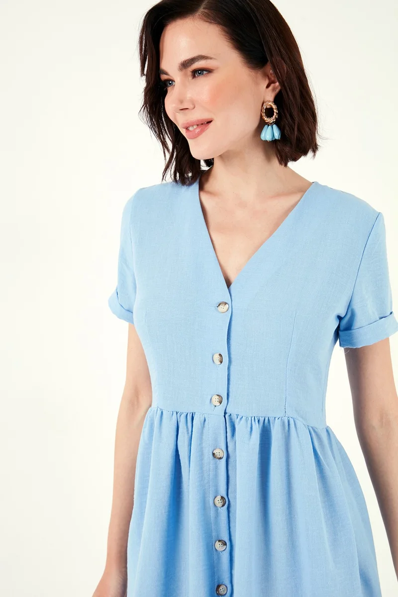 Lela Button-Down Mini Dress