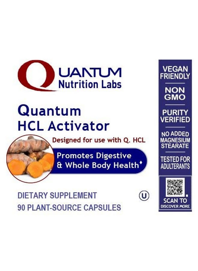 Quantum Nutrition Labs HCL Activator - Pepsin Digestive Enzymes Supplement for Optimal Digestive Function for Men & Women, Low Stomach Acid, Nutrient Absorption - 90 Vegetarian Capsules - Image 4