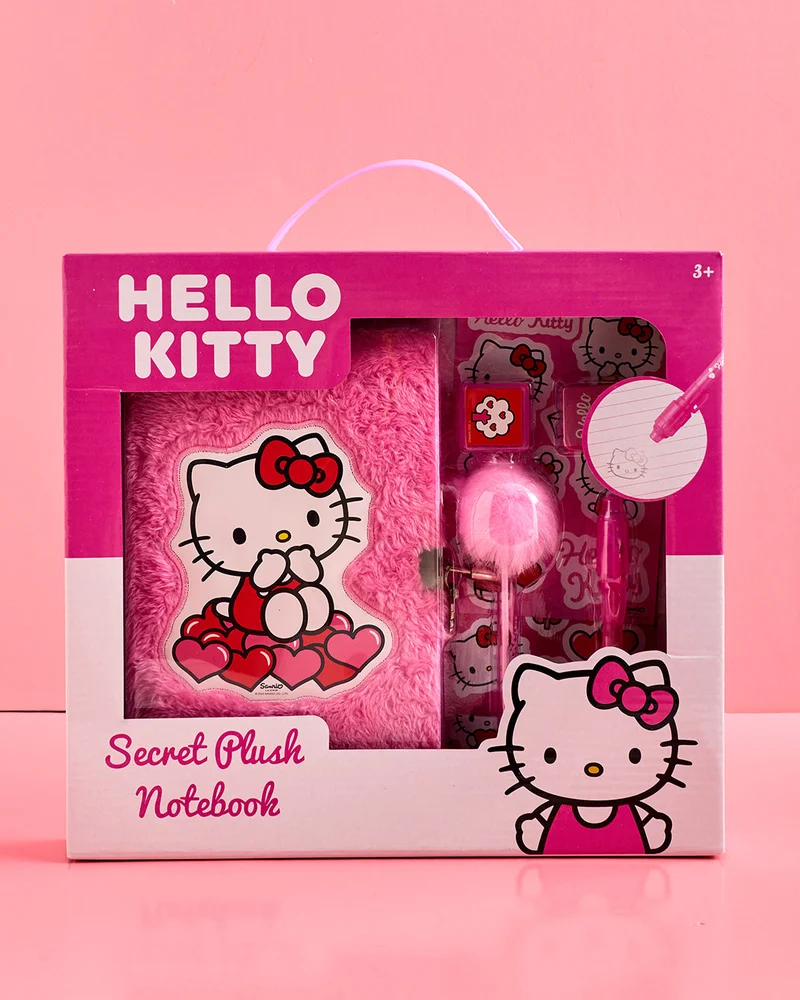 Redtag Pink Hello Kitty Secret Plush Notebook