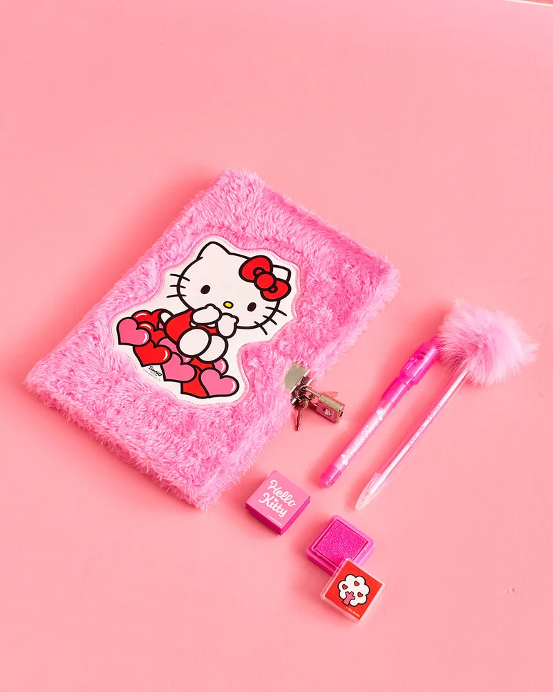 Redtag Pink Hello Kitty Secret Plush Notebook