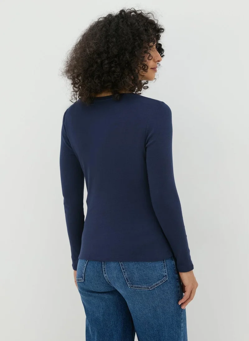 Matalan Navy Long Sleeve T Shirt