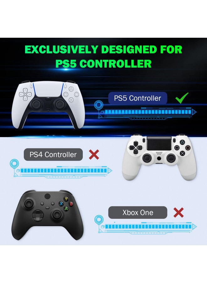 MoKo Keyboard for PS5 Controller with Green Backlight, Bluetooth Wireless Mini Keypad Chatpad for PlayStation 5, Built-in Speaker & 3.5mm Audio Jack for PS5 Controller Accessories - Image 2