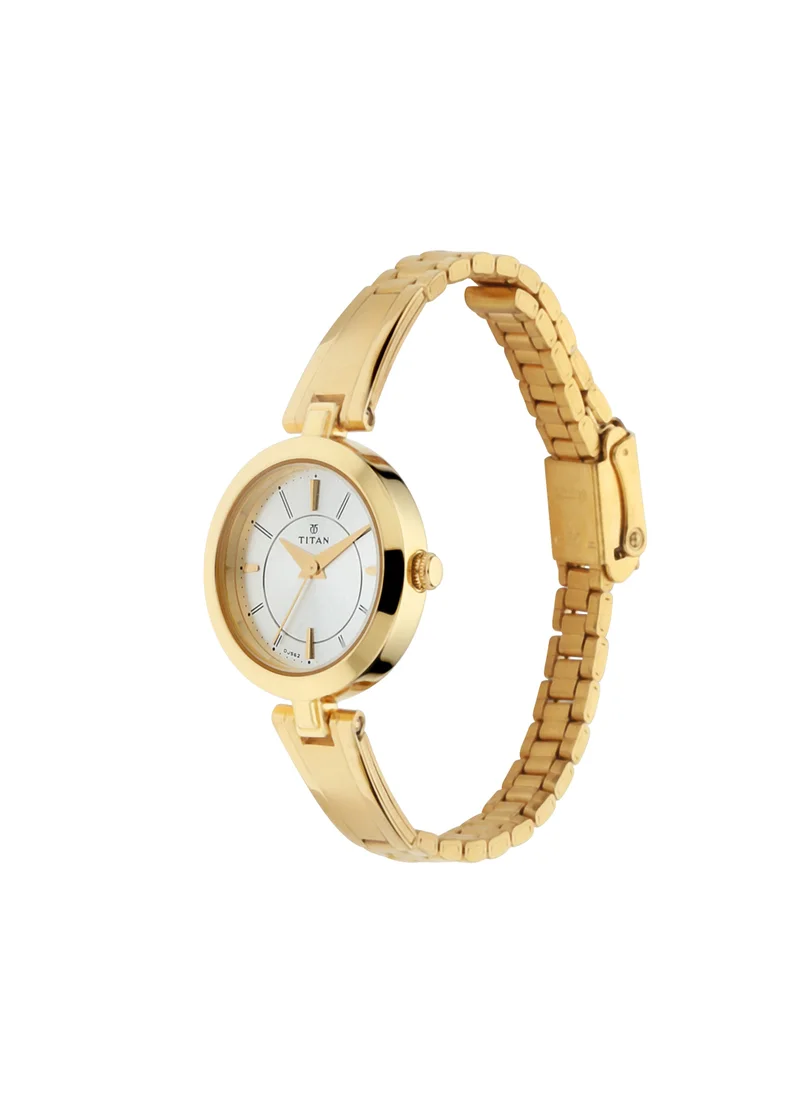 TITAN Titan Quartz Analog Siler Dial Metal Strap Watch for Women