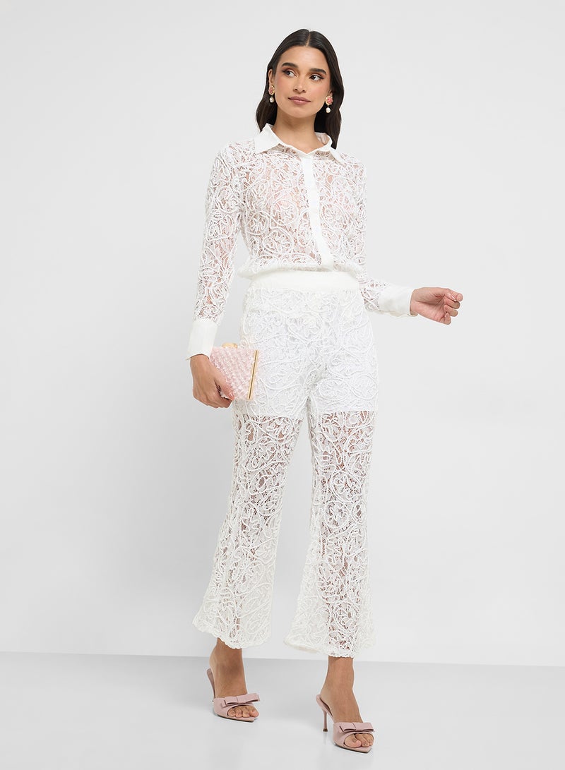 ELLA Crochet Button Down Shirt & Pant Set  - Image 5