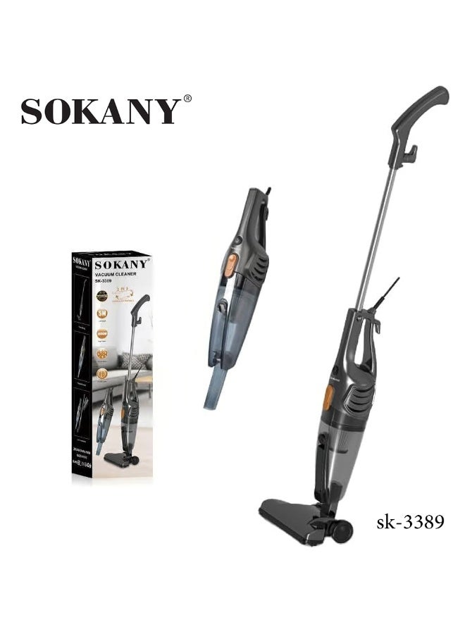 سوكاني مكنسة كهربائية سوكاني SK-3389 – شفط قوي 1000 وات، ستانلس ستيل، 2 في 1 (يدوي وعمودي)، خفيفة الوزن، ضمان لمدة عام - Image 4