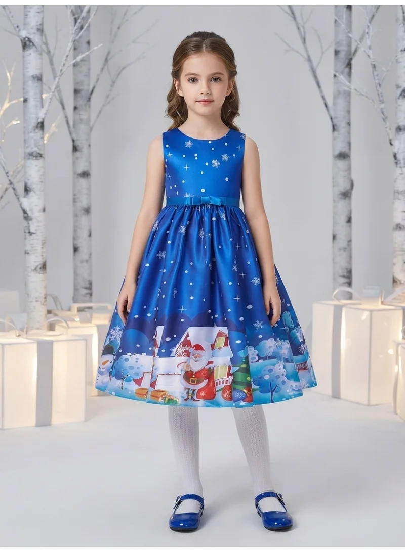 D'daniela Christmas New Year Party Blue Long Dress