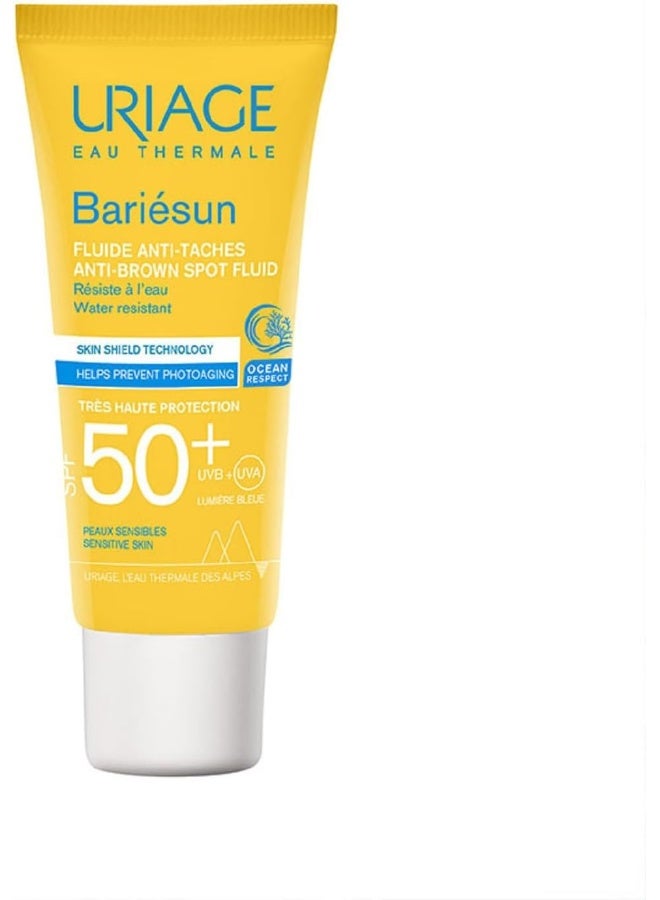 Uriage Bariesun Spf 50 Fluide Anti Tache 40 Ml High Factor Sunscreen For Stain Tendency Skin - Image 1