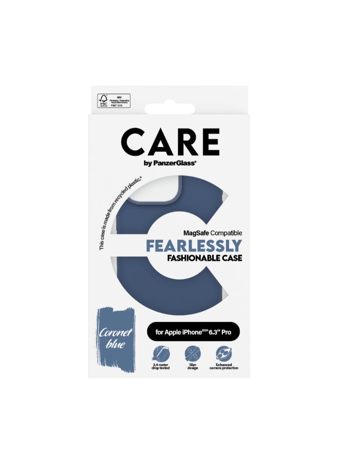 PanzerGlass CARE Fashion MagSafe Case for Apple iPhone 16 Pro 6.3" 2024| 15-Ft Drop Protection, Slim Profile Lightweight, Fashion & Function Case, Raised Camera Bezel, MagSafe Compatible - Blue - Image 4