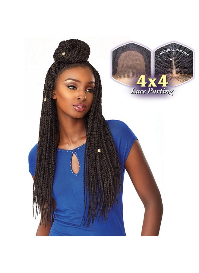 Sensationnel Cloud9 Swiss Lace Wig Multi Paring Lace Wig 4X4 Lace Parting Senegal Twist (1B_Off Black)  - Image 2