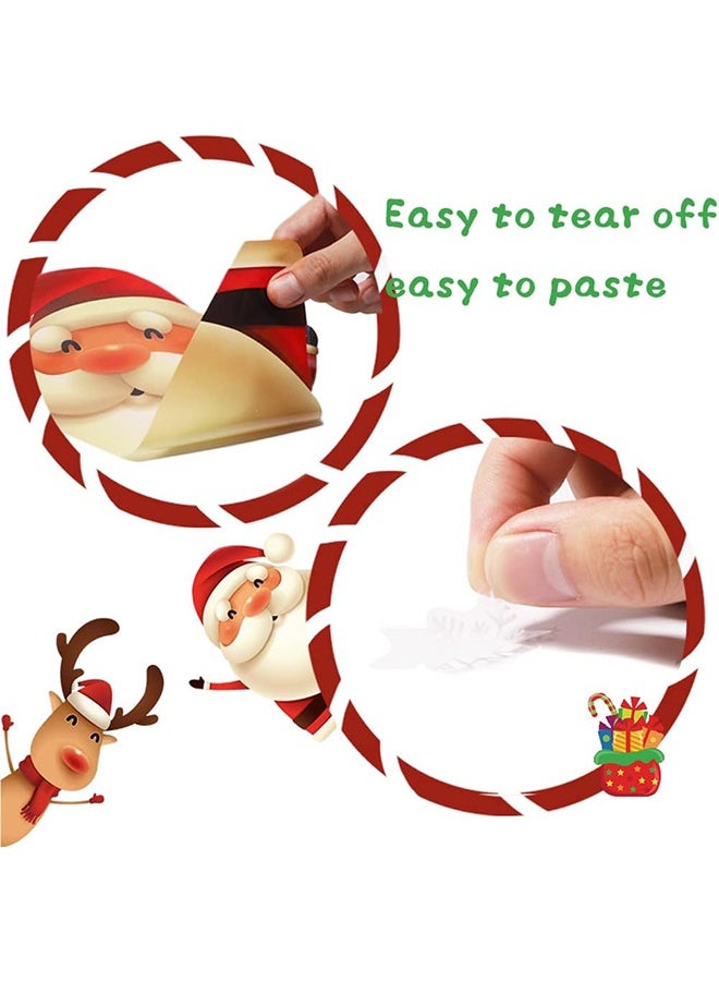 ليمون ٨٢ قطعة من ملصقات نوافذ عيد الميلاد الثلجية للزجاج، زينة عيد الميلاد، ديكورات داخلية، ملصقات سانتا كلوز رنة، رقاقات ثلج، للحفلات. - Image 5