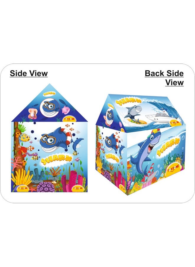 Toy Zone TOY ZONE Tent House Play Set- Shark | Kids Tent House | Shark Kids Tent | Light Weight | Outdoor & Indoor Play Tent | Easy to Assemble | for Age 2+ Years  - Image 4