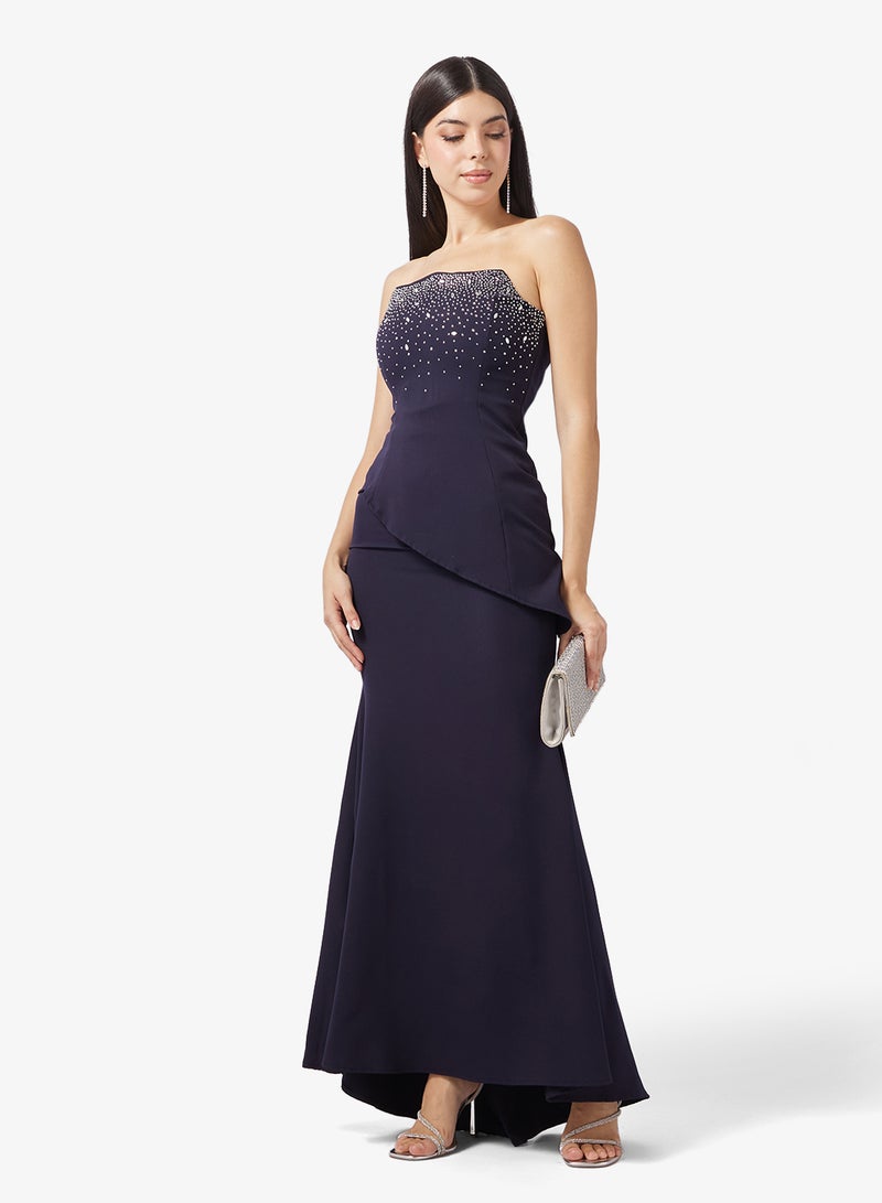 Ella Limited Edition Bandeau Dress With Shimmer Bodice - Image 4