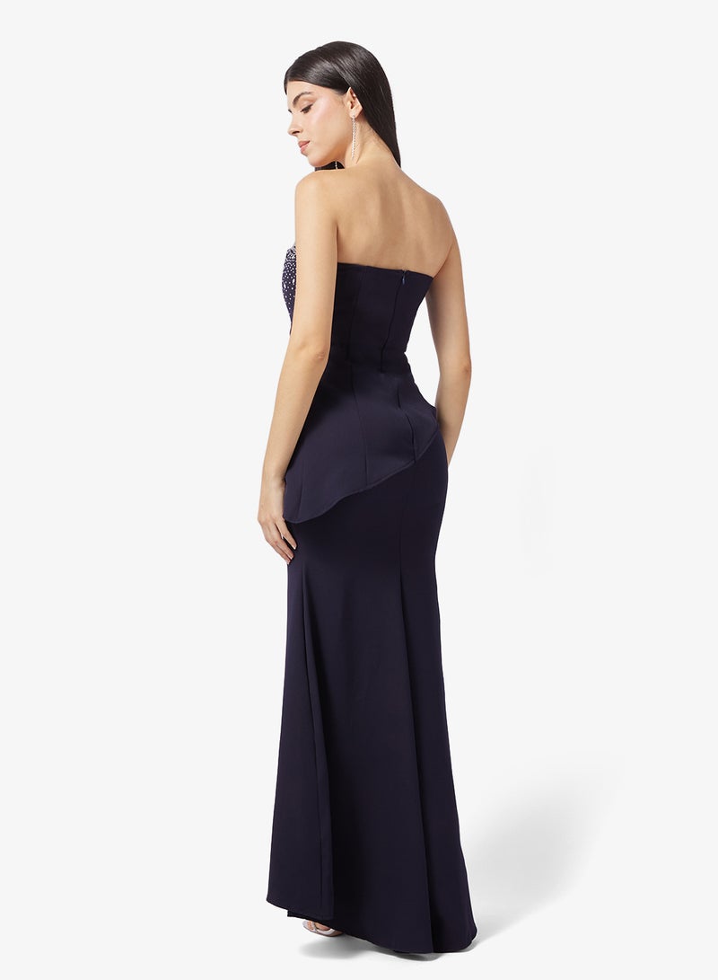 Ella Limited Edition Bandeau Dress With Shimmer Bodice - Image 2