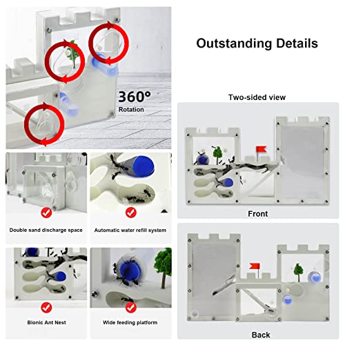 EXBEPE Large Sand Ant Farm Castle,Ant Habitat Ecosystem to Study Ant Colony Behavior Science Educational Kit for Kids - Image 4