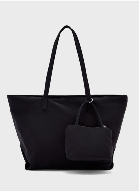 2 In 1 Nylontote Bag With Mini Bag