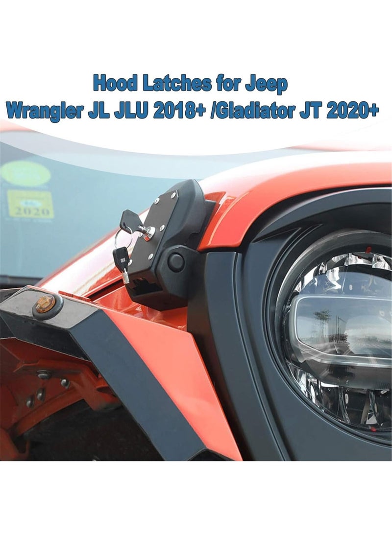 YOUWE7 Factory Locking Hood Latches with Keys Compatible with Jeep Wrangler JL JLU 2018-2023 & Jeep Gladiator JT 2020-2023 (2pcs) - Image 3